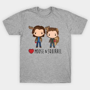 Love Moose & Squirrel - Supernatural T-Shirt